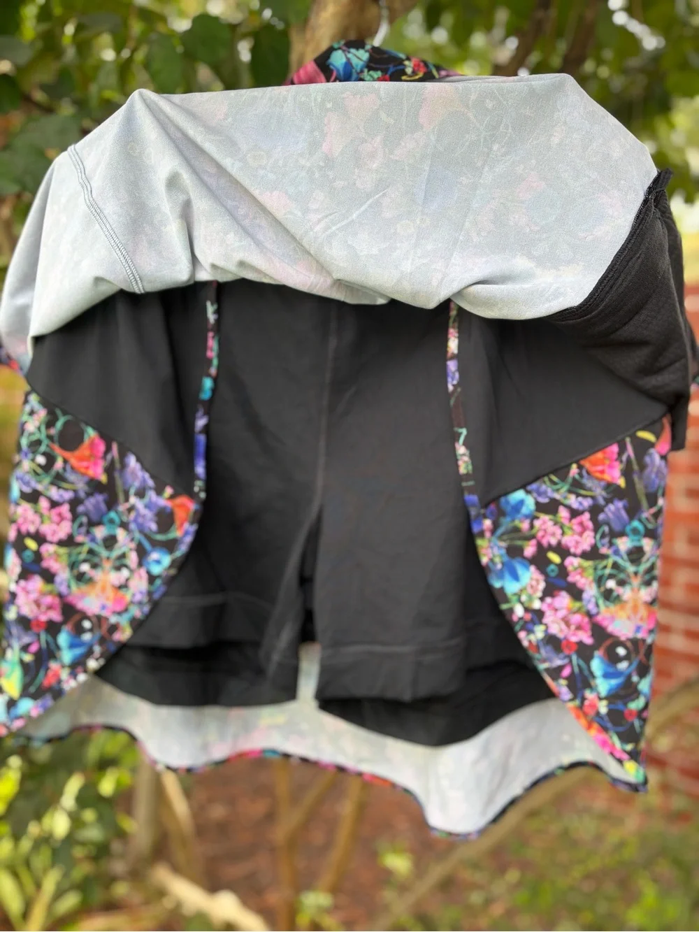 LULULEMON Hotty Hot High-Rise Skirt Skort Flowerscope BlackMulti Size 12